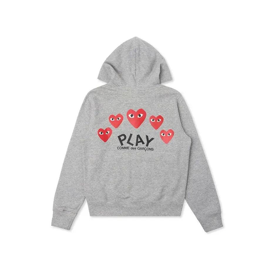 Veste Zip Up Play Red Multi Heart grise - JIRISU