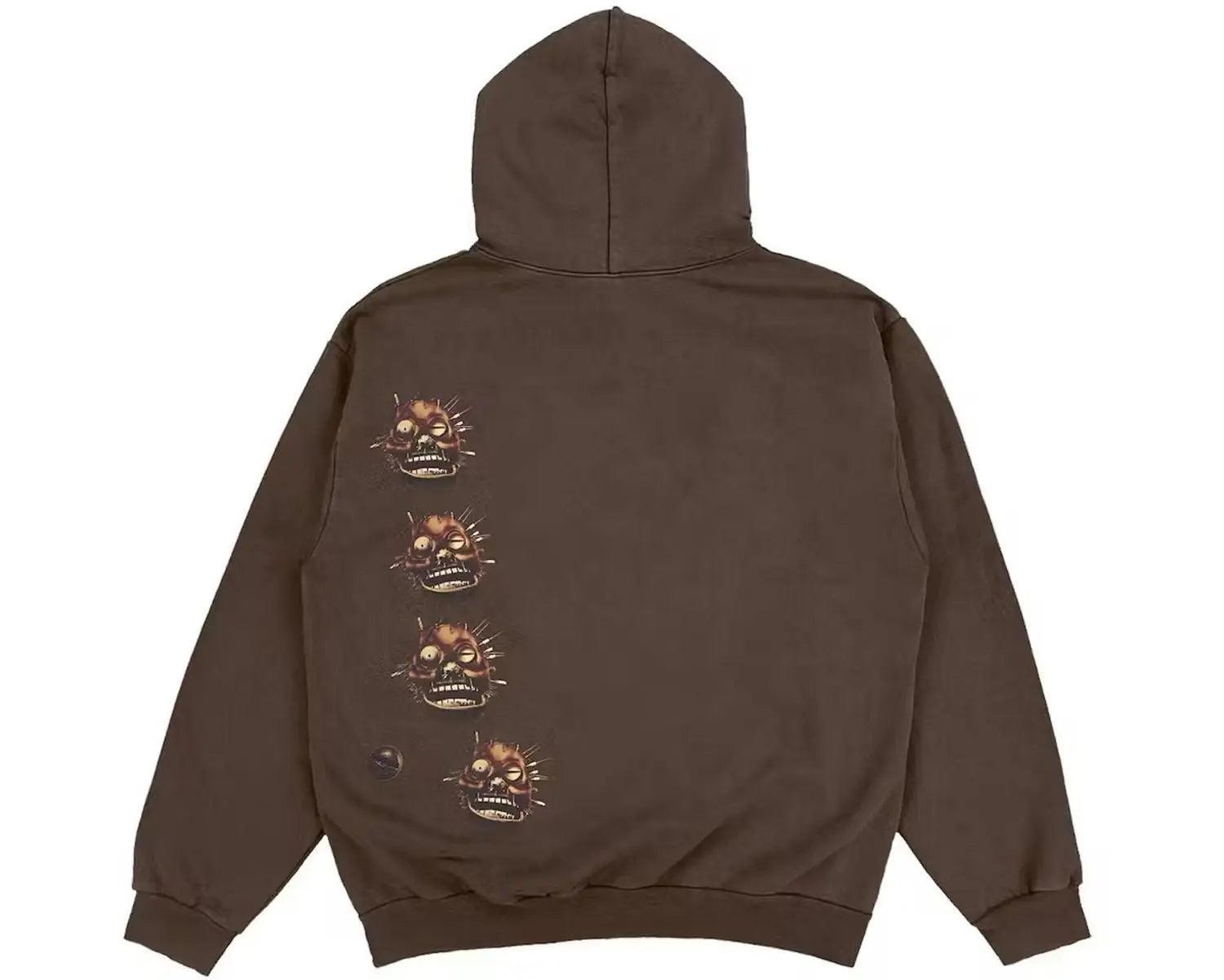 Sweat à capuche “Utopia” merch marron (M) - JIRISU