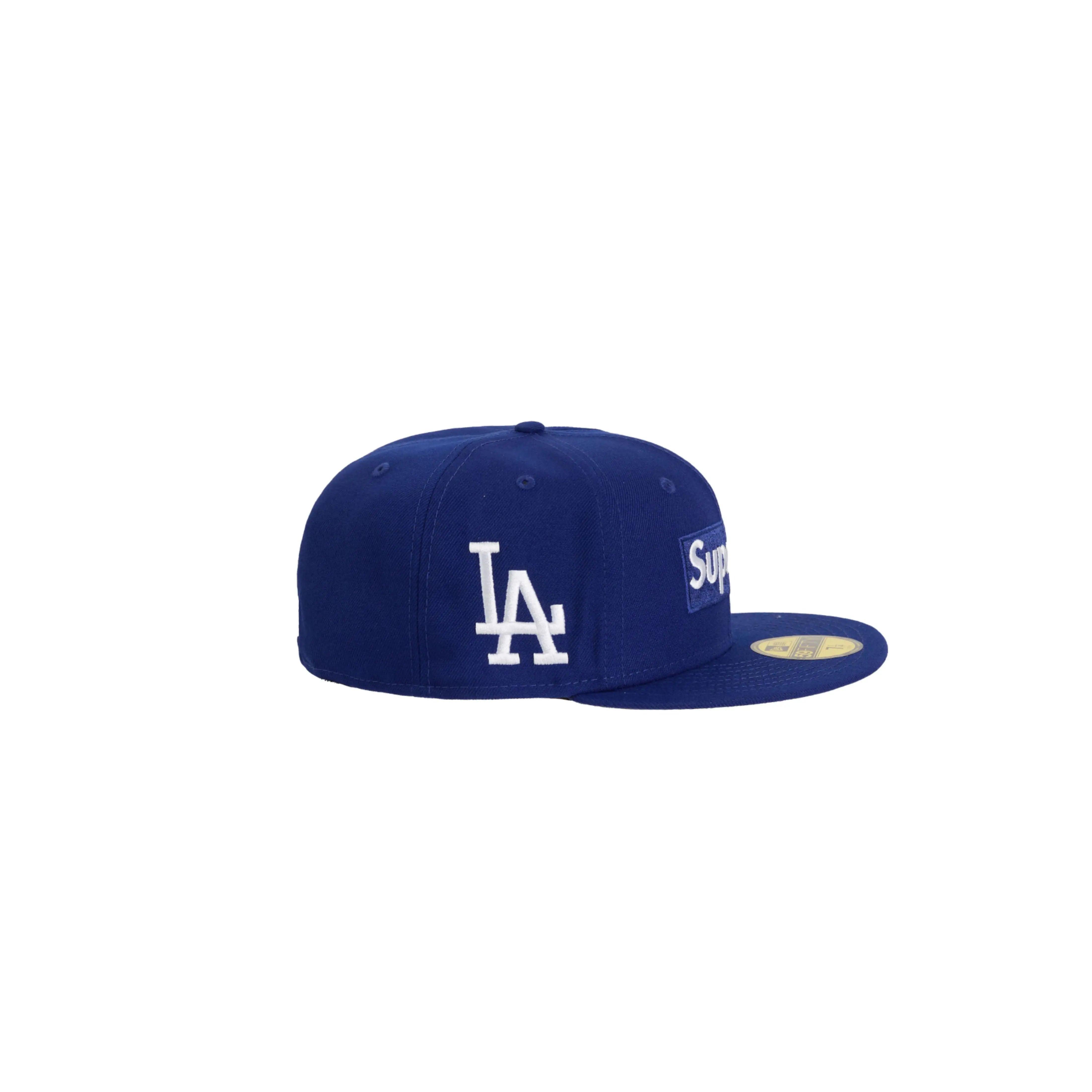 Casquette Los Angeles Box Logo NEra Fitted coloris bleu royal - JIRISU