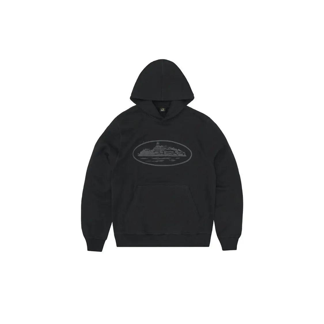 Sweat à Capuche Alcatraz V2 Hoodie coloris triple noir - JIRISU