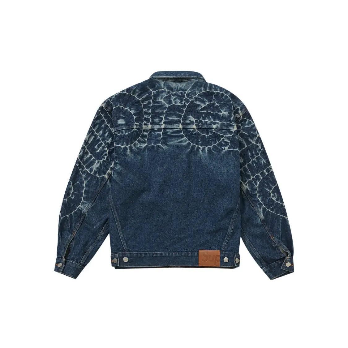 Veste Shibori Denim Trucker Jacket coloris indigo (S/M) - JIRISU