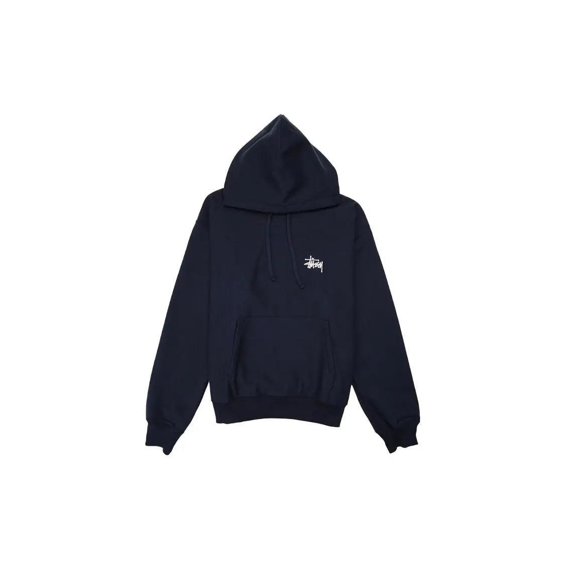 Sweat à Capuche Basic Hoodie coloris bleu marine blanc - JIRISU