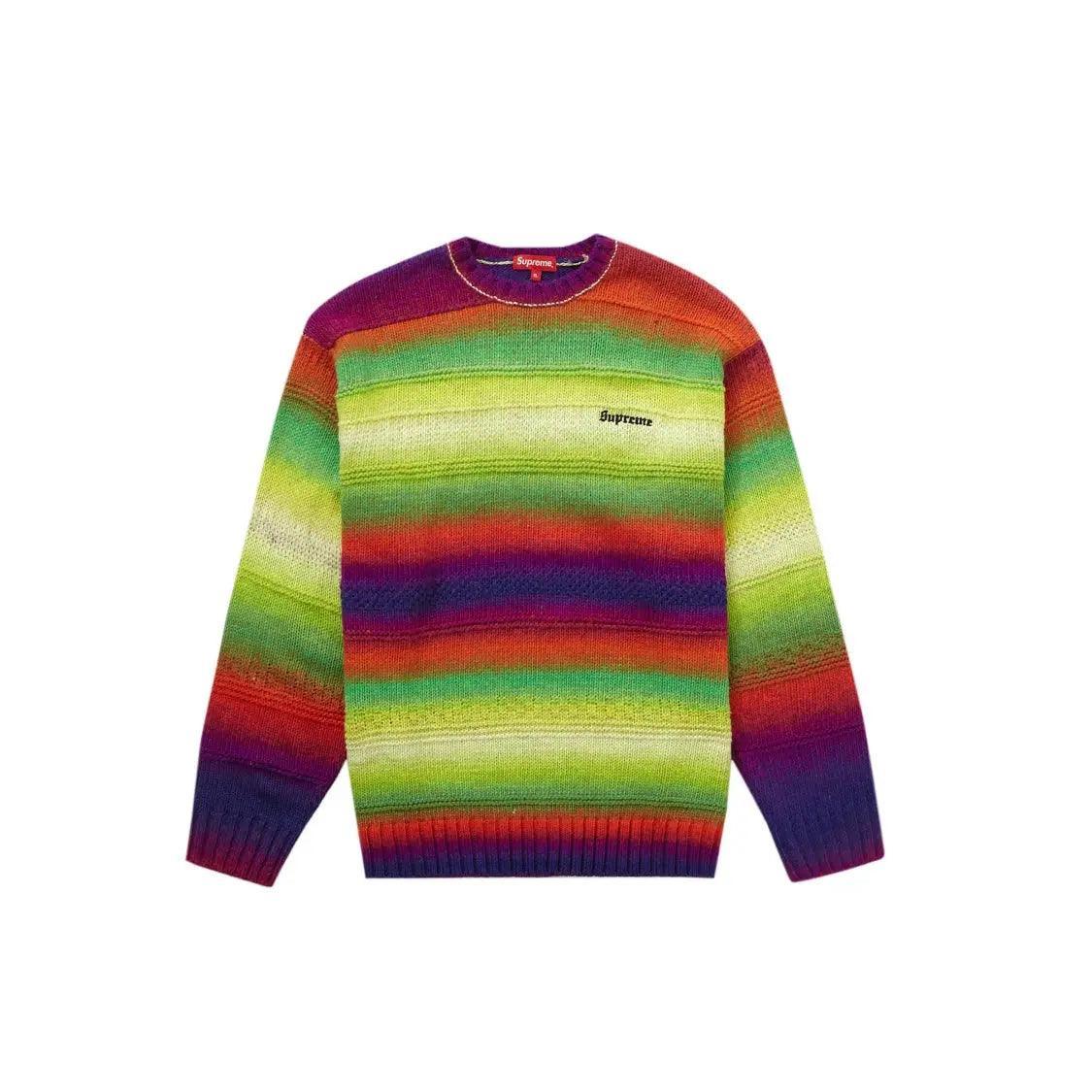 Pull Gradient Stripe Sweater multicouleur (S/M) - JIRISU