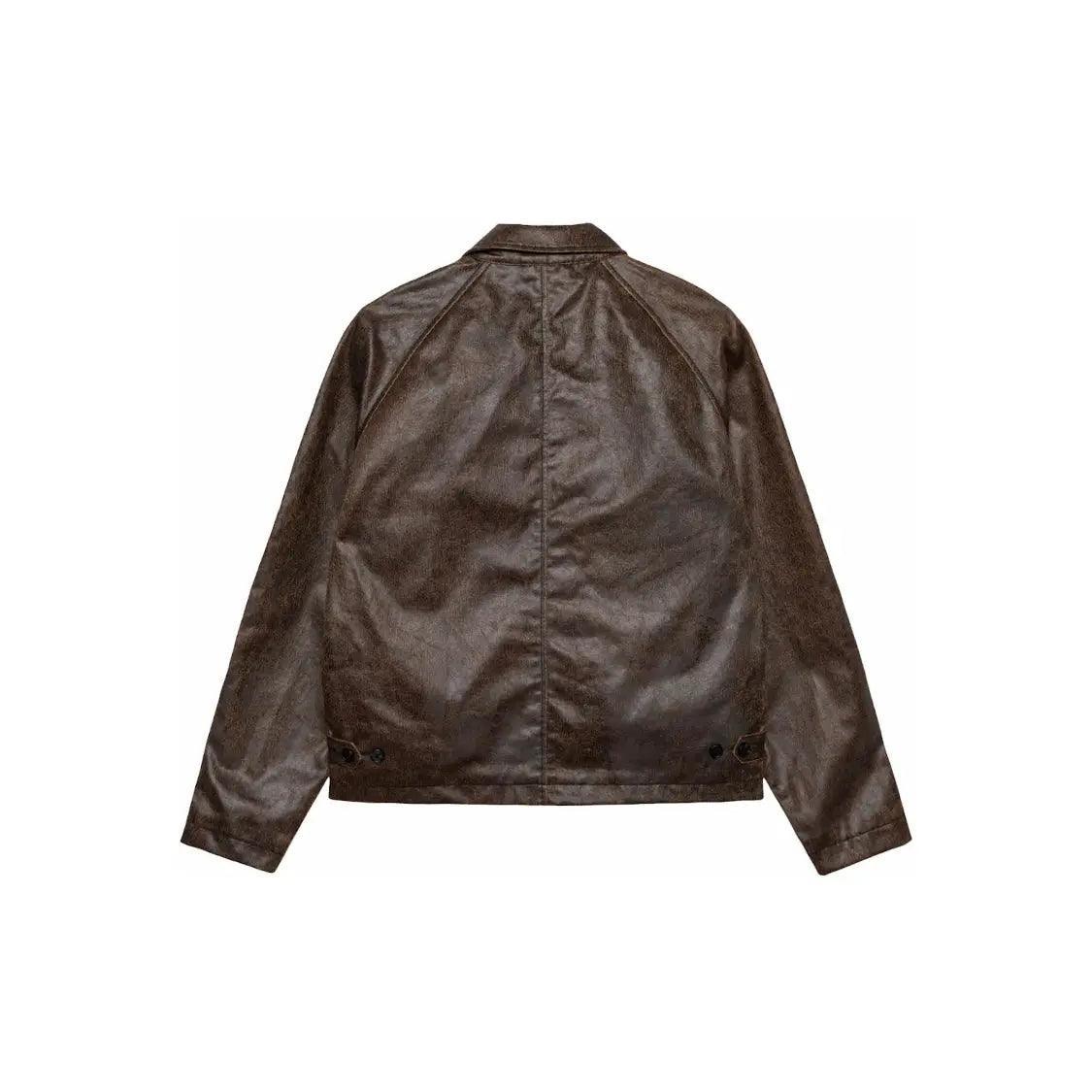 Veste Coated Cotton Club Jacket coloris marron foncé - JIRISU