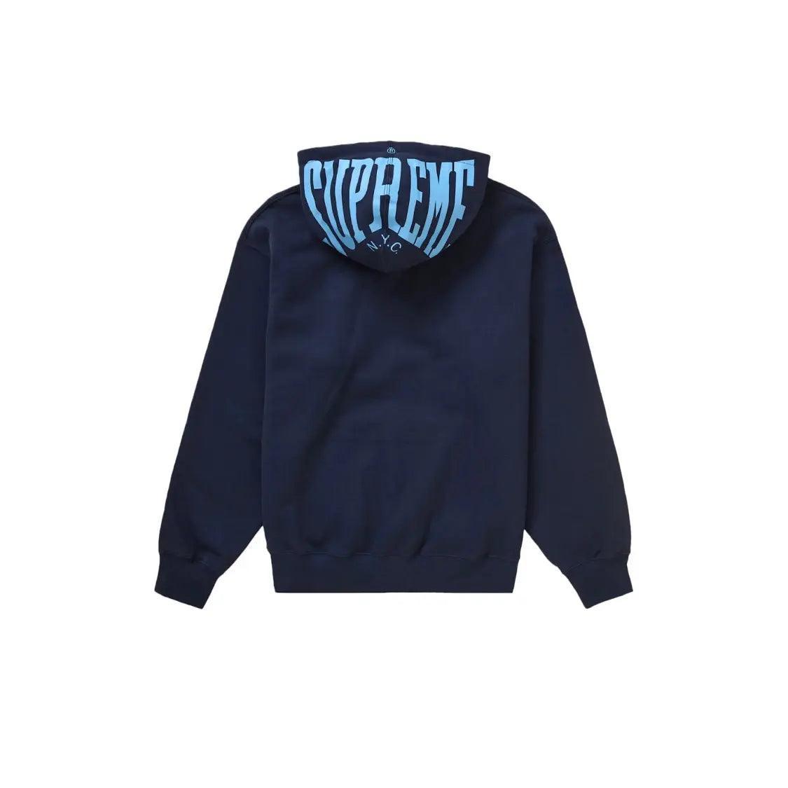 Sweatshirt à Capuche Warm Up SS24 coloris bleu marine - JIRISU