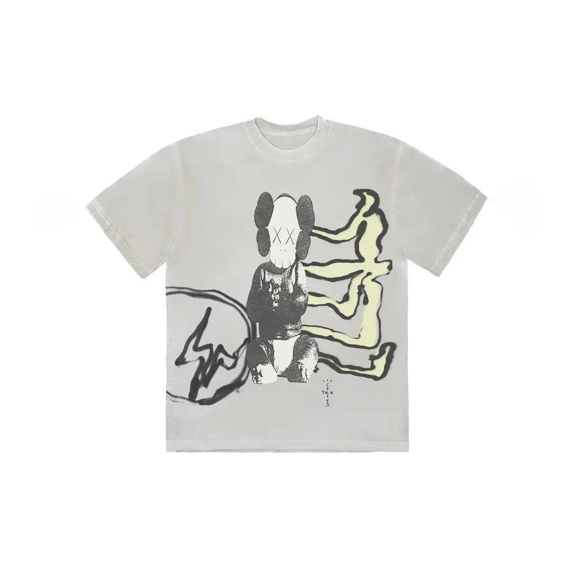 T-shirt coloris jaune vieilli Travis Scott - JIRISU