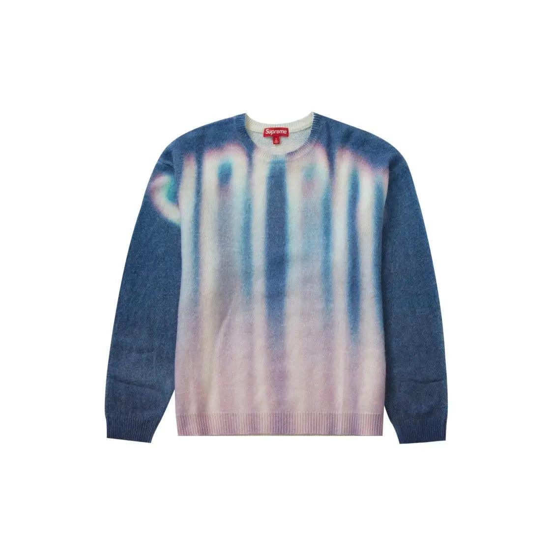 Pull Blurred Logo en coton Bleu - JIRISU