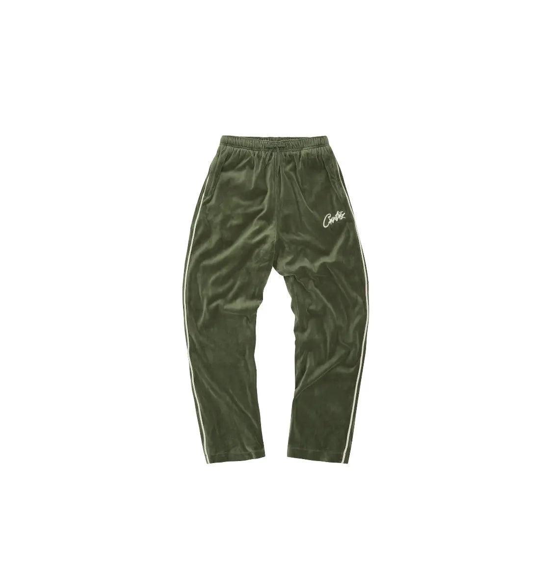 Pantalon VVS Velour Bottoms coloris vert - JIRISU