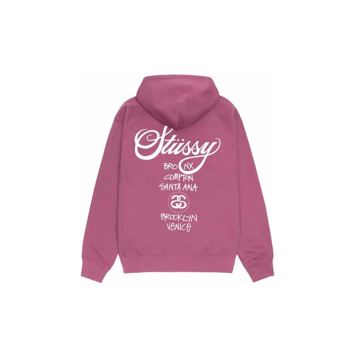 Veste Hoodie Zipé World Tour coloris baie - JIRISU