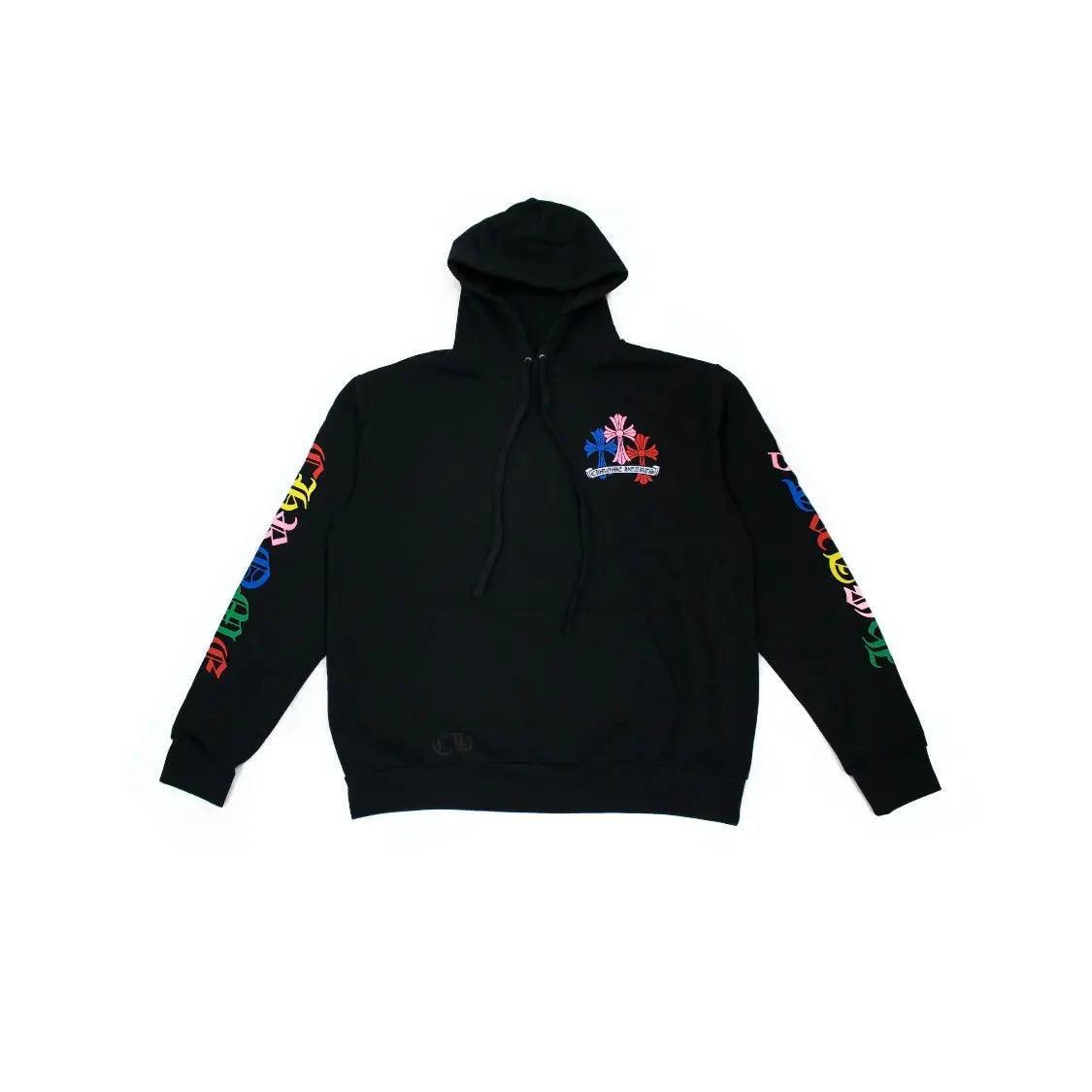 Sweat à capuche Croix Multicolores Cemetery Hoodie noir - JIRISU