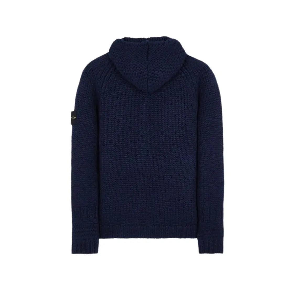 Veste zipé tricoté 544D4 Sweater bleue marine - JIRISU