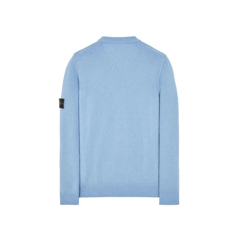 Pull tricot 508A3 en laine coloris light blue - JIRISU